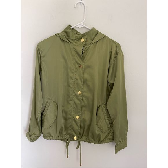 MICHAEL Michael Kors Tops - MICHAEL Michael Kors Olive Green Hooded Blouse